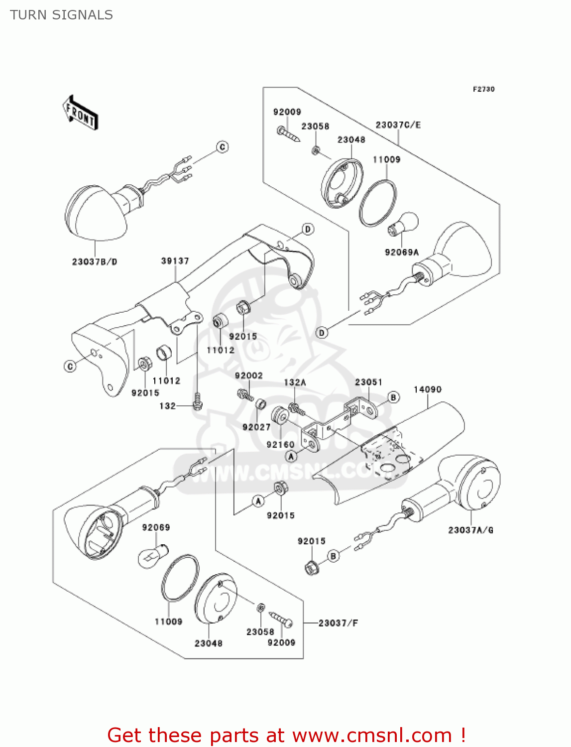 TURN SIGNALS VN1500G2A VULCAN 1500 NOMAD 2000 USA CALIFORNIA