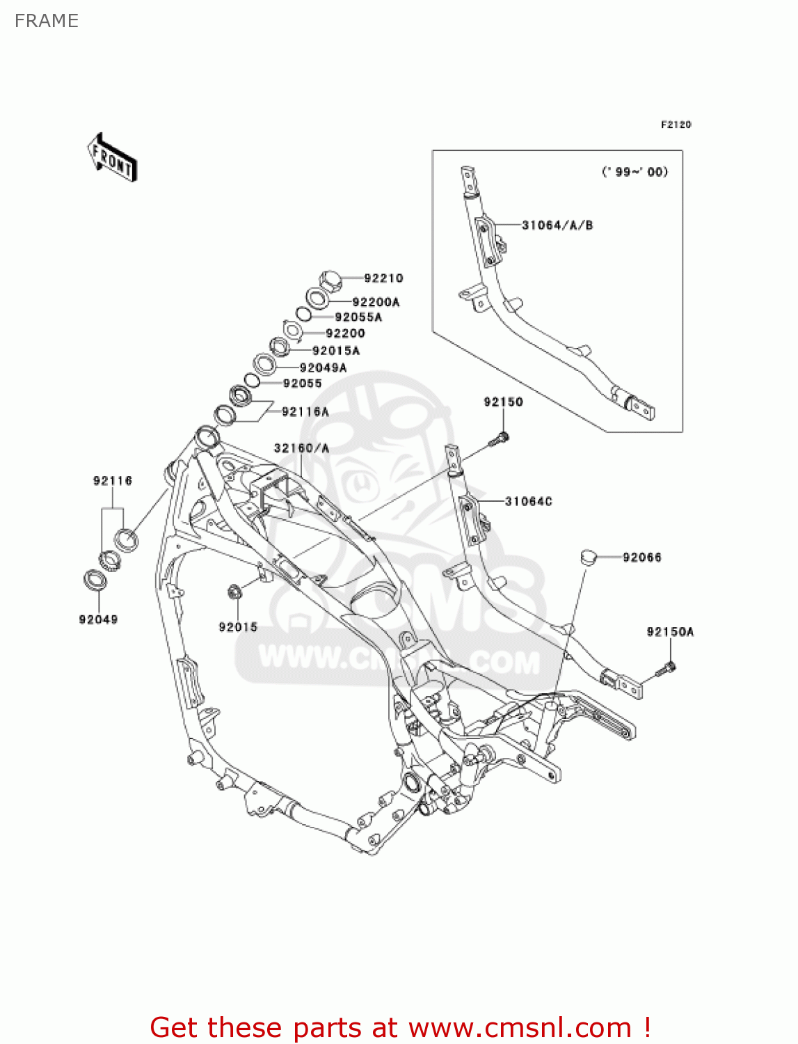FRAME VN1500G2A VULCAN 1500 NOMAD 2000 USA CALIFORNIA