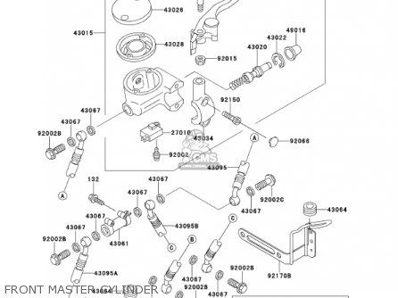 FRONT MASTER CYLINDER - VN1500G2A VULCAN 1500 NOMAD 2000 USA CALIFORNIA