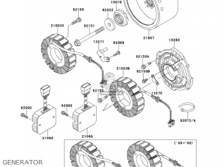GENERATOR - VN1500G2A VULCAN 1500 NOMAD 2000 USA CALIFORNIA