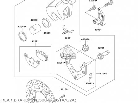 REAR BRAKE (VN1500-G1/G1A/G2A) - VN1500G2A VULCAN 1500 NOMAD 2000 USA CALIFORNIA