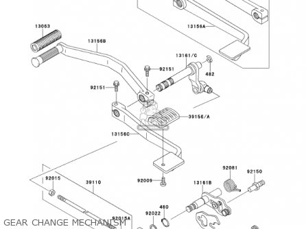 GEAR CHANGE MECHANISM - VN1500G2A VULCAN 1500 NOMAD 2000 USA CALIFORNIA