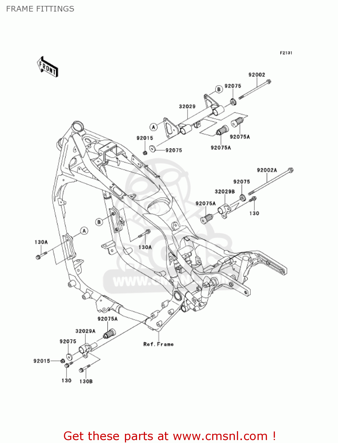 FRAME FITTINGS VN1500G3 VULCAN 1500 NOMAD 2001 USA CALIFORNIA