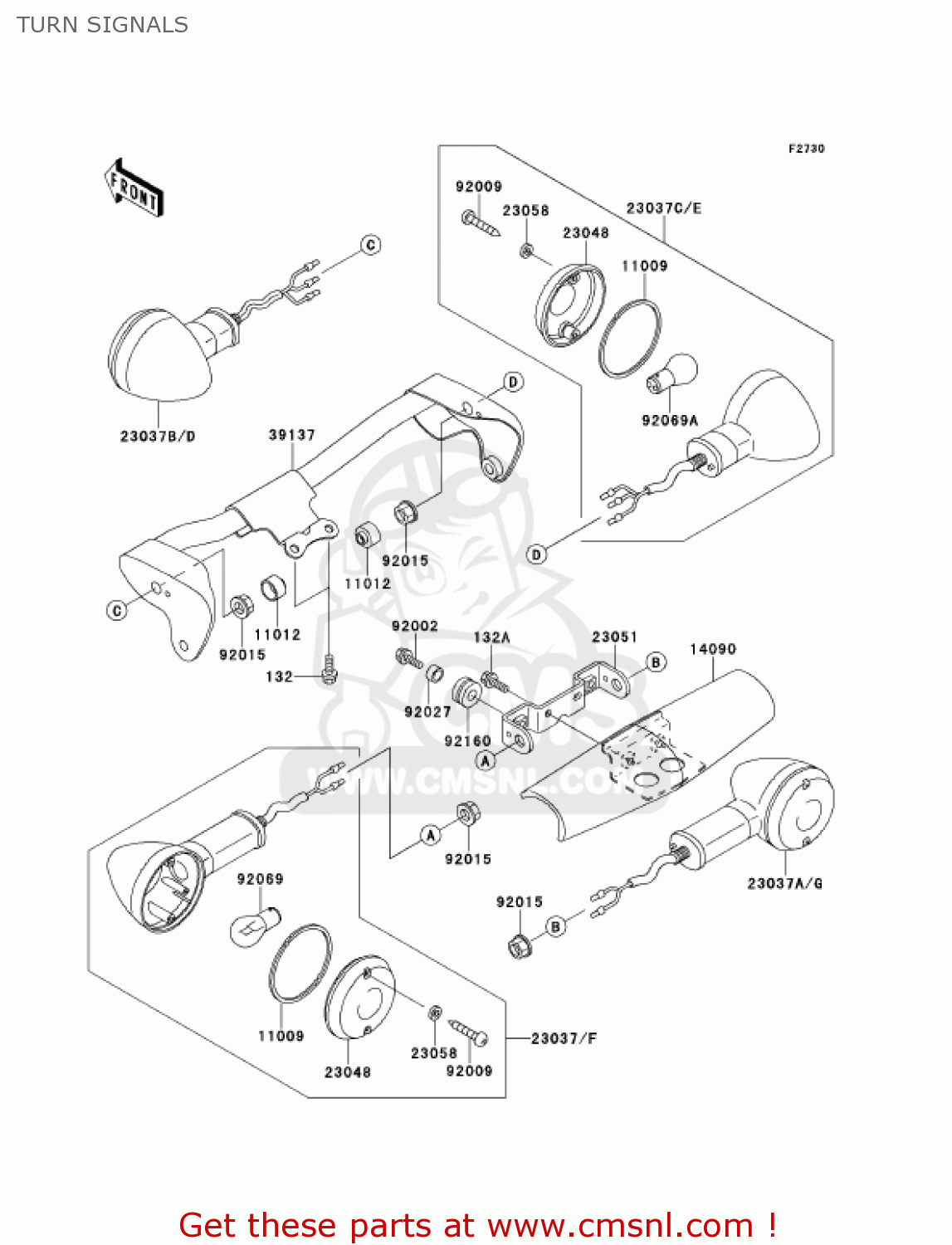 TURN SIGNALS VN1500G3 VULCAN 1500 NOMAD 2001 USA CALIFORNIA