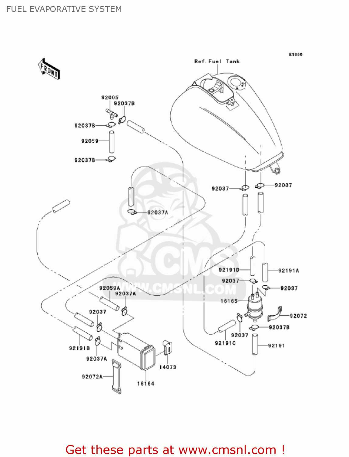 FUEL EVAPORATIVE SYSTEM VN1500G3 VULCAN 1500 NOMAD 2001 USA CALIFORNIA