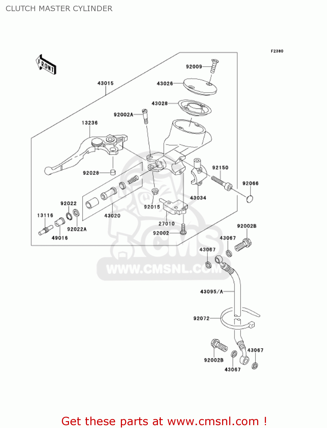 CLUTCH MASTER CYLINDER VN1500G3 VULCAN 1500 NOMAD 2001 USA CALIFORNIA