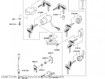 IGNITION SWITCH/LOCKS/REFLECTORS - VN1500G3 VULCAN 1500 NOMAD 2001 USA CALIFORNIA
