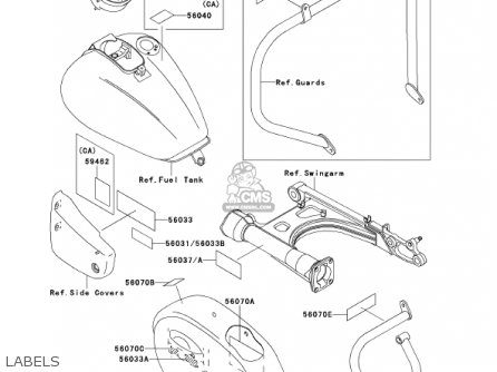 LABELS - VN1500G3 VULCAN 1500 NOMAD 2001 USA CALIFORNIA