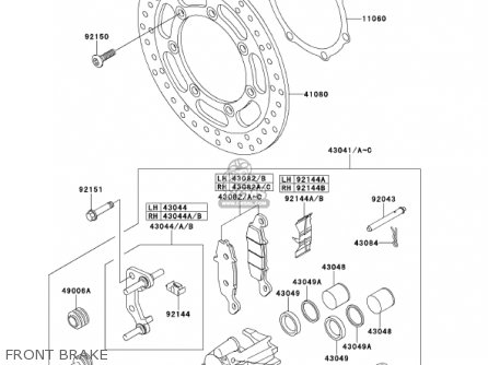 FRONT BRAKE - VN1500G3 VULCAN 1500 NOMAD 2001 USA CALIFORNIA
