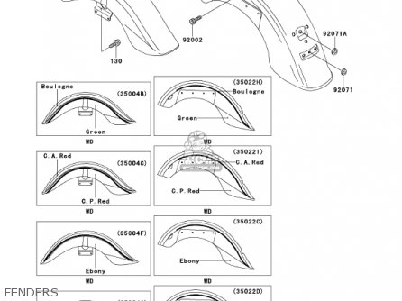 FENDERS - VN1500G3 VULCAN 1500 NOMAD 2001 USA CALIFORNIA
