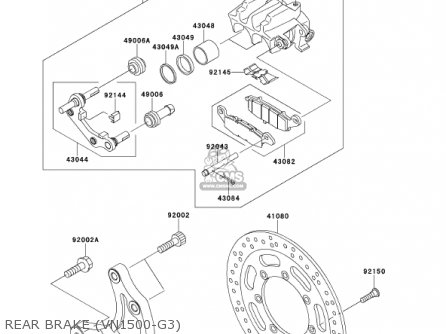 REAR BRAKE (VN1500-G3) - VN1500G3 VULCAN 1500 NOMAD 2001 USA CALIFORNIA