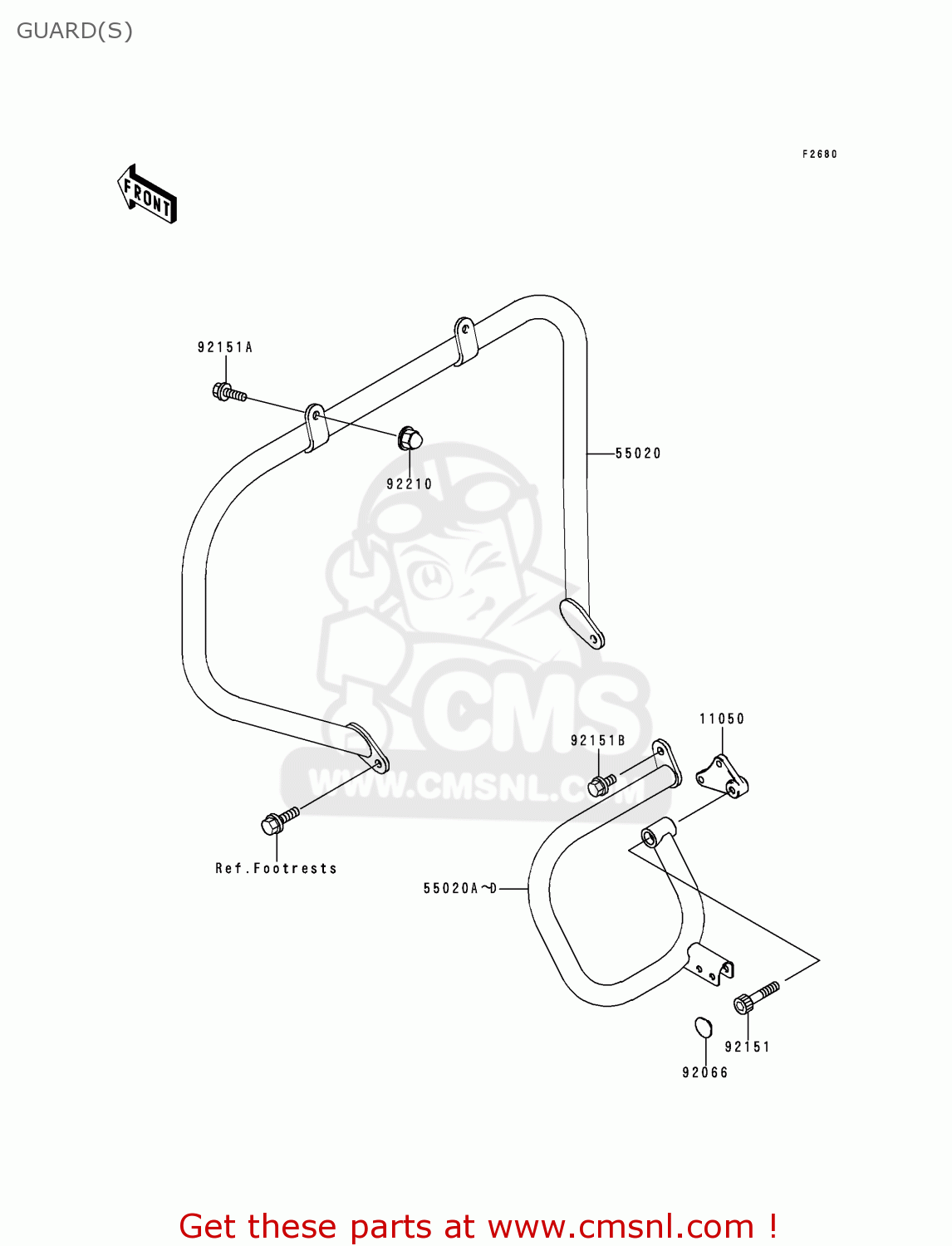 GUARD(S) VN1500H1 VN1500 CLASSIC TOURER 1998 AUSTRIA FG ST
