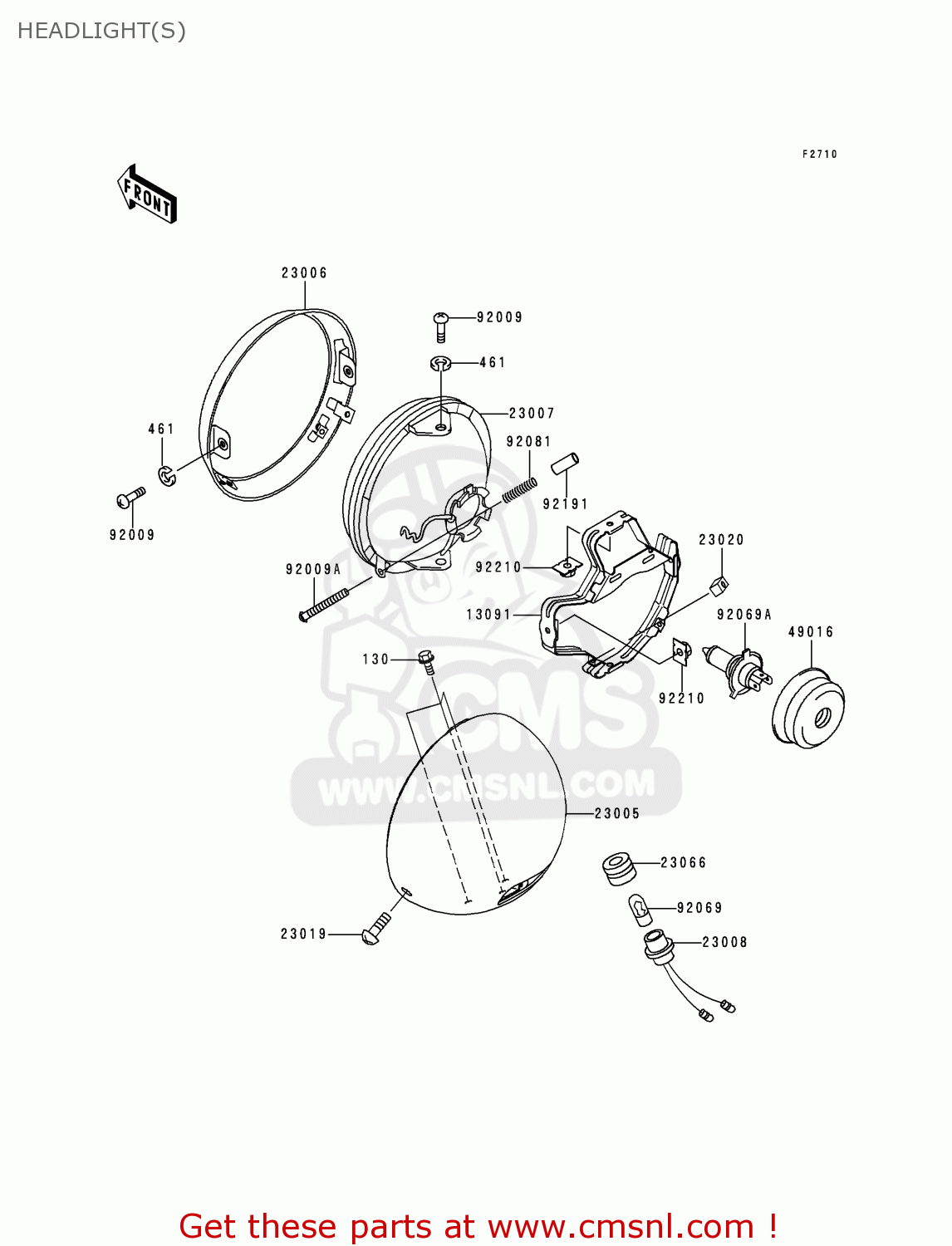 HEADLIGHT(S) VN1500H1 VN1500 CLASSIC TOURER 1998 AUSTRIA FG ST