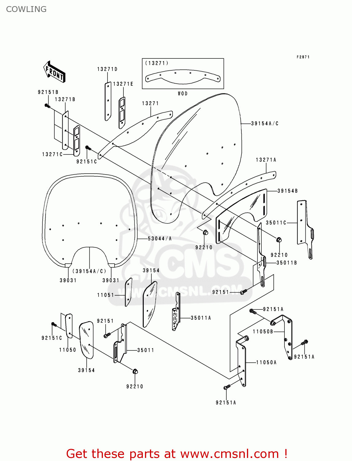COWLING VN1500H1 VN1500 CLASSIC TOURER 1998 AUSTRIA FG ST