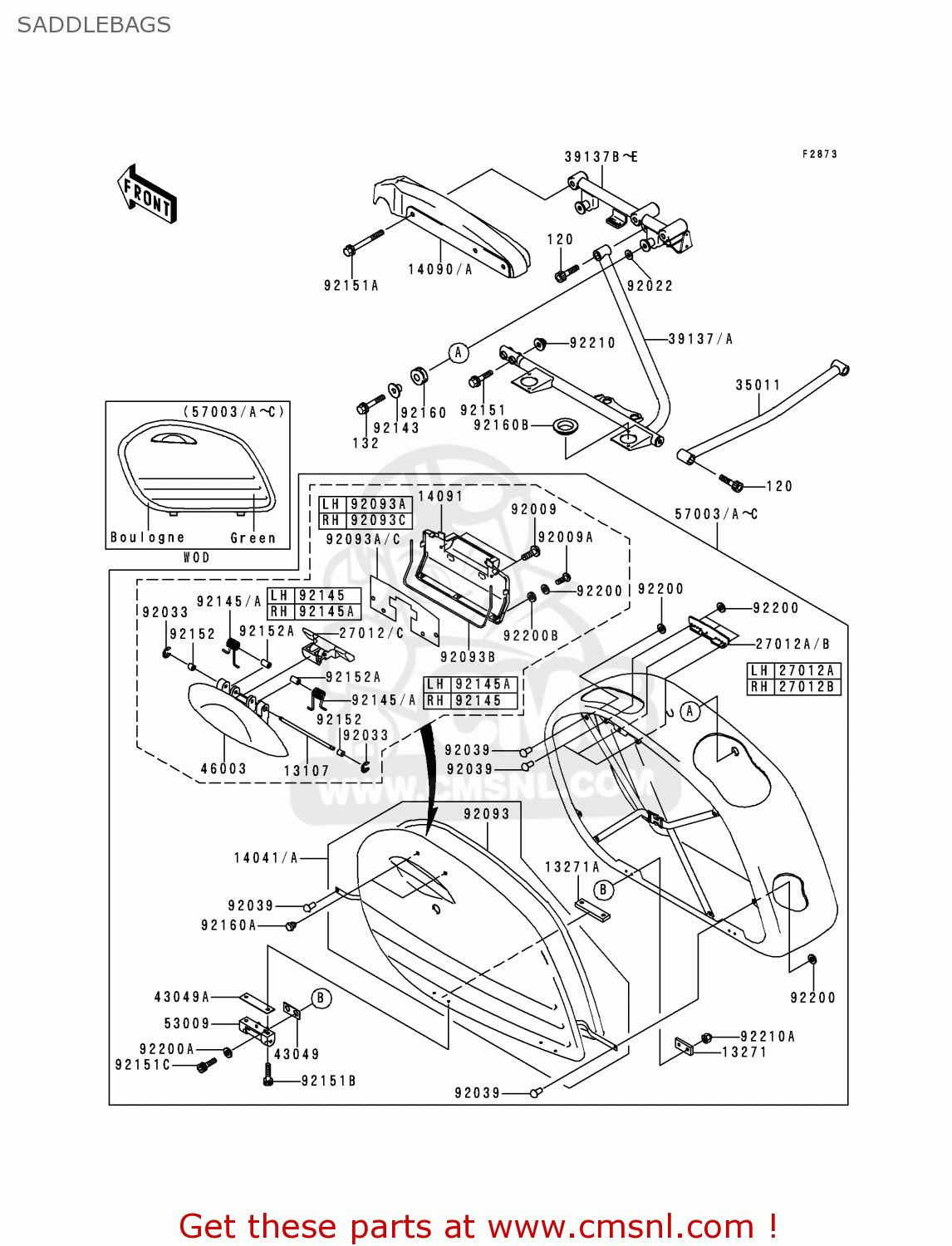 SADDLEBAGS VN1500H1 VN1500 CLASSIC TOURER 1998 AUSTRIA FG ST