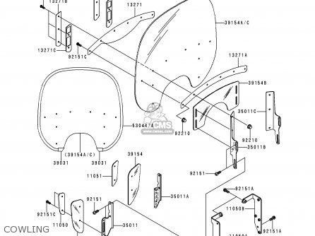 COWLING - VN1500H1 VN1500 CLASSIC TOURER 1998 AUSTRIA FG ST