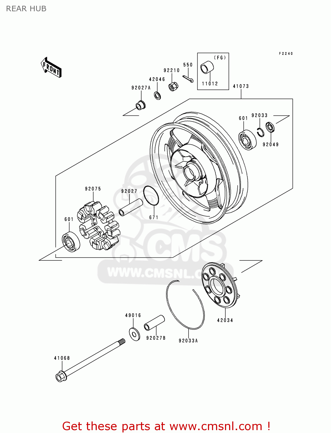 REAR HUB VN1500H2 VN1500 CLASSIC TOURER 1999 AUSTRIA FG ST