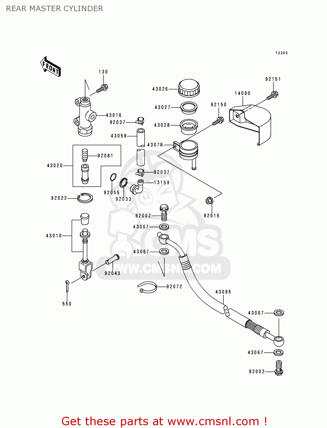 REAR MASTER CYLINDER VN1500H2 VN1500 CLASSIC TOURER 1999 AUSTRIA FG ST