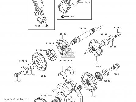 CRANKSHAFT - VN1500H2 VN1500 CLASSIC TOURER 1999 AUSTRIA FG ST