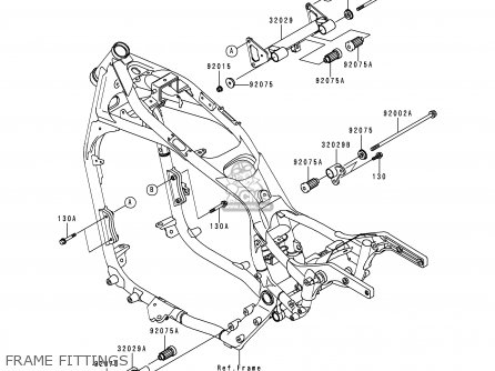 FRAME FITTINGS - VN1500H2 VN1500 CLASSIC TOURER 1999 AUSTRIA FG ST