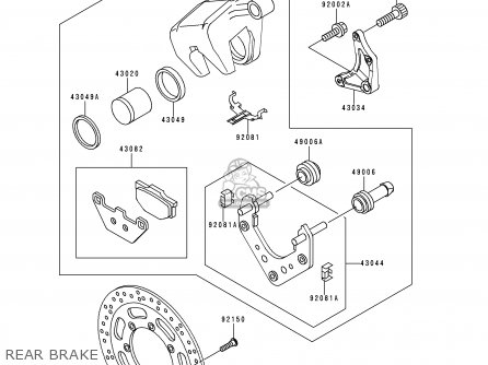 REAR BRAKE - VN1500H2 VN1500 CLASSIC TOURER 1999 AUSTRIA FG ST