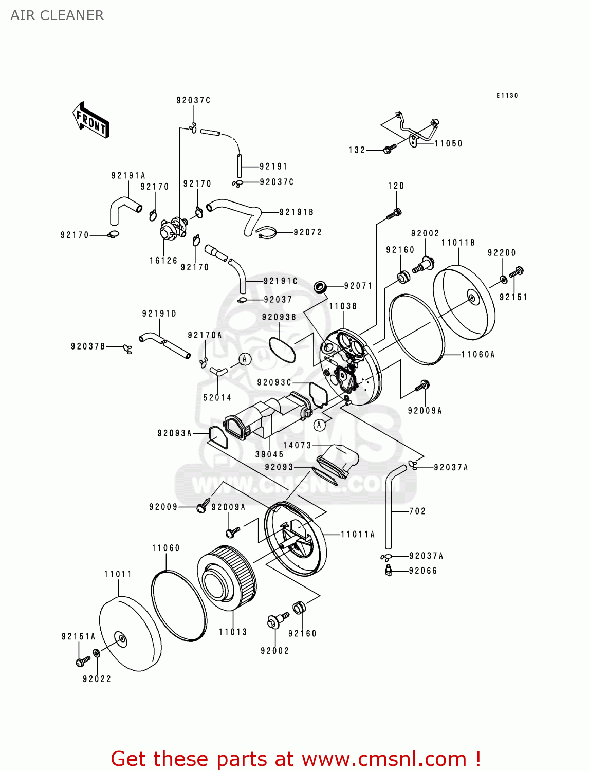 AIR CLEANER VN1500J1 VN1500 DRIFTER 1999 EU UK FR NL AR FG GR IT NR SD ST