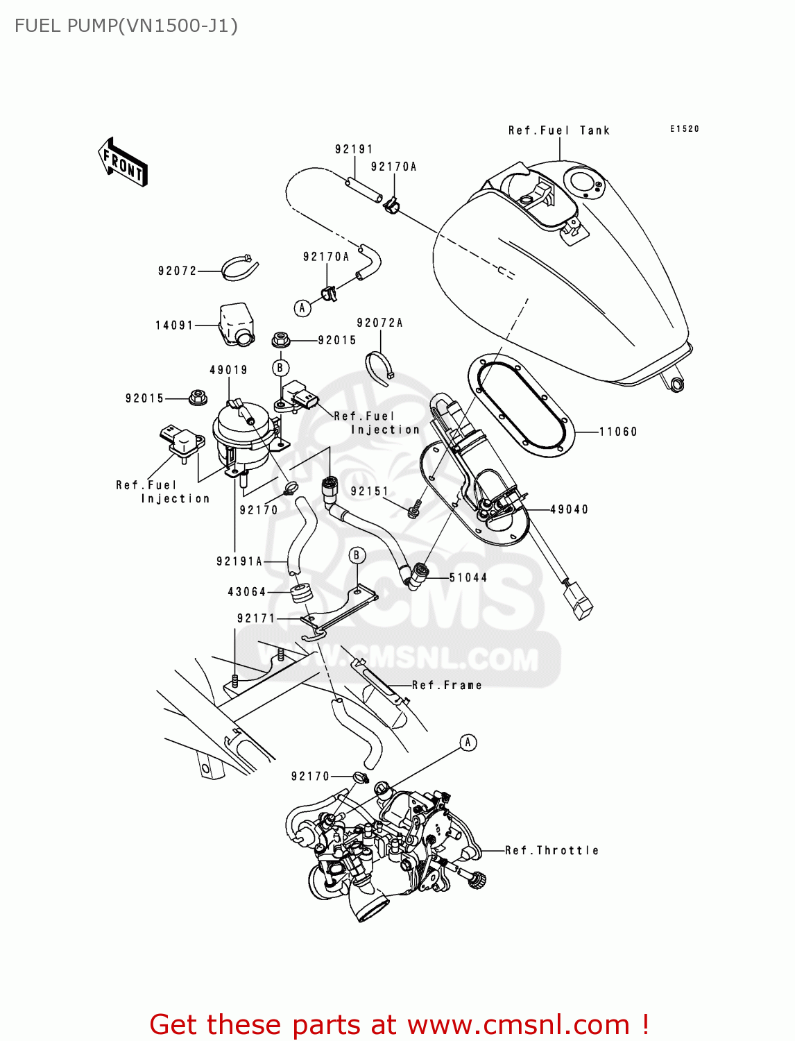 FUEL PUMP(VN1500-J1) VN1500J1 VN1500 DRIFTER 1999 EU UK FR NL AR FG GR IT NR SD ST