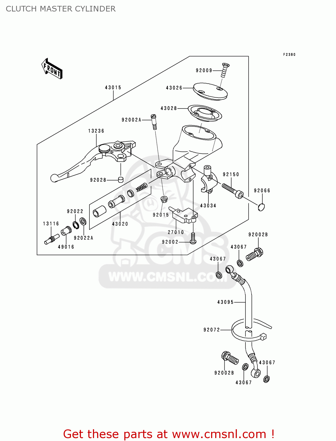 CLUTCH MASTER CYLINDER VN1500J1 VN1500 DRIFTER 1999 EU UK FR NL AR FG GR IT NR SD ST