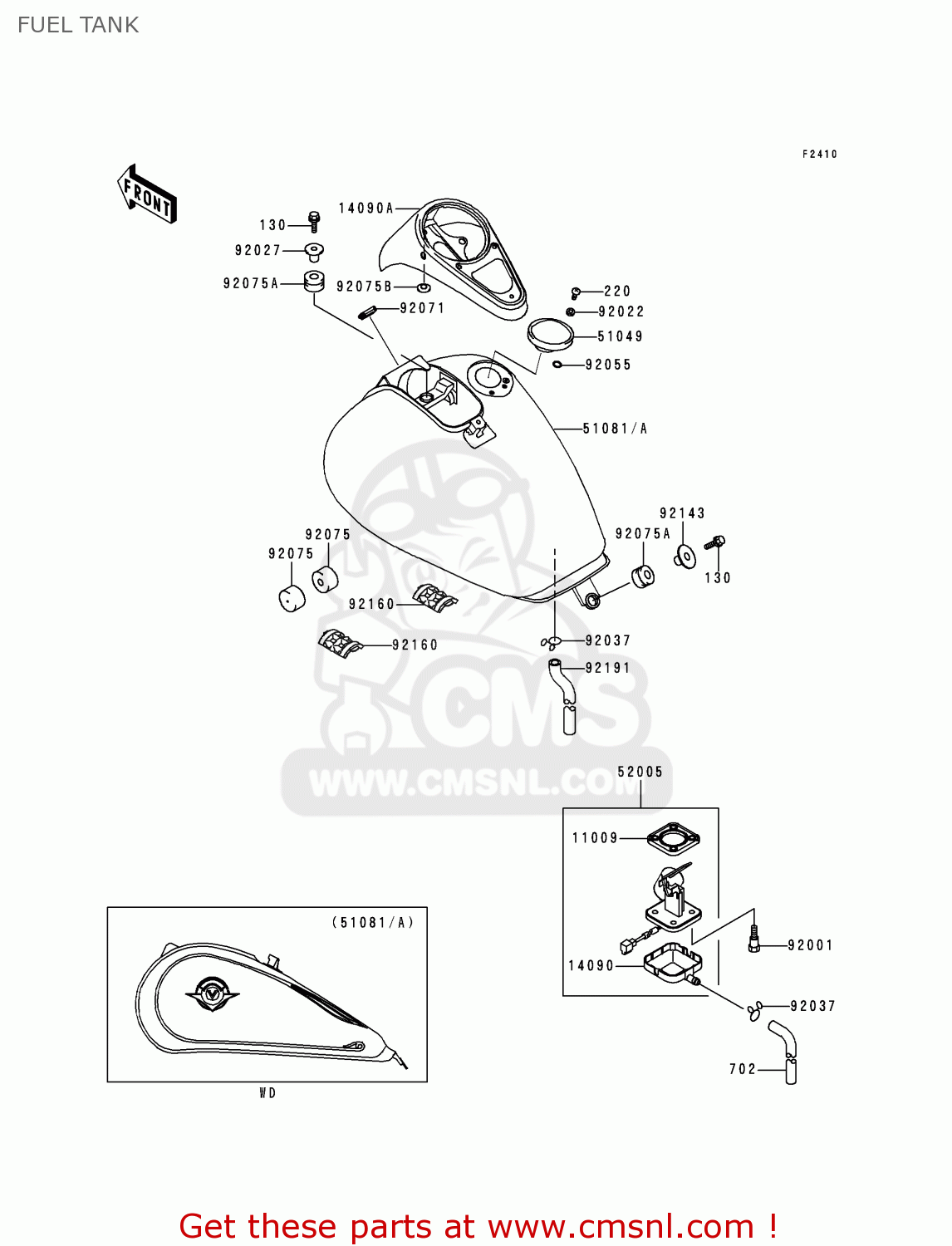 FUEL TANK VN1500J1 VN1500 DRIFTER 1999 EU UK FR NL AR FG GR IT NR SD ST