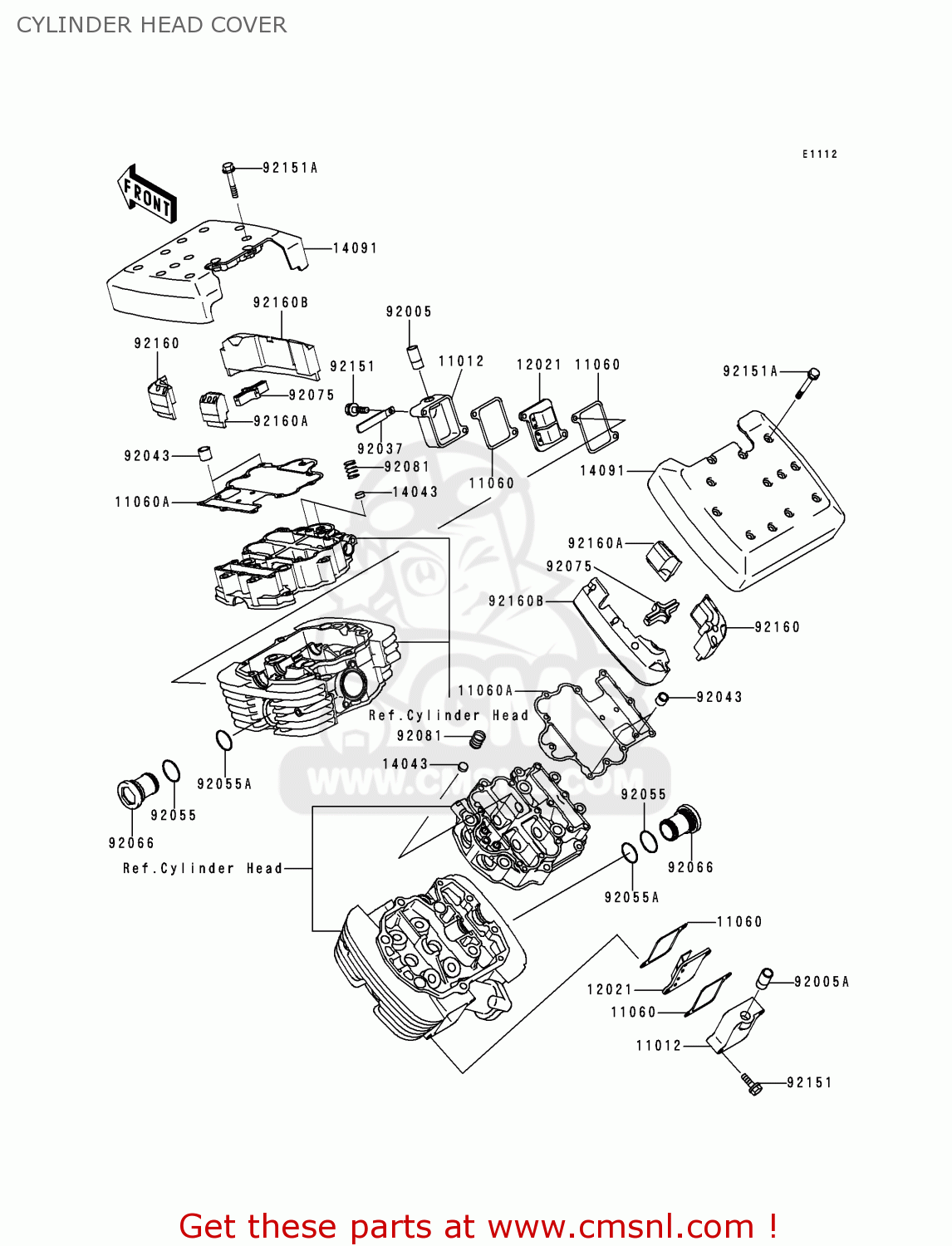 CYLINDER HEAD COVER VN1500J1 VULCAN 1500 DRIFTER 1999 USA CALIFORNIA CANADA