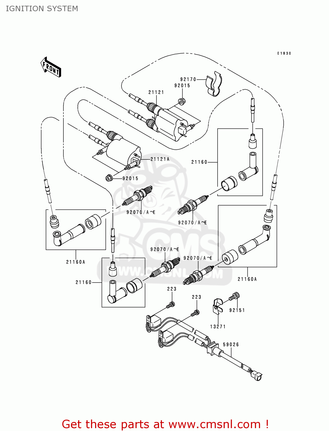 IGNITION SYSTEM VN1500J1 VULCAN 1500 DRIFTER 1999 USA CALIFORNIA CANADA