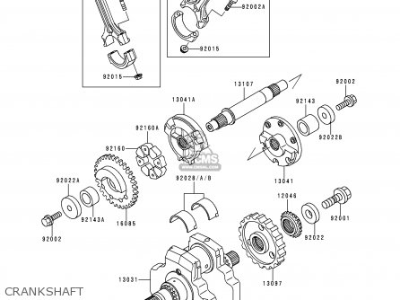 CRANKSHAFT - VN1500J1 VULCAN 1500 DRIFTER 1999 USA CALIFORNIA CANADA