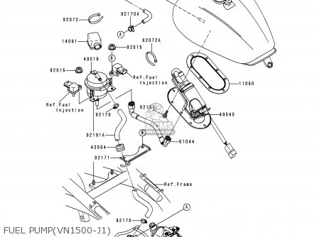 FUEL PUMP(VN1500-J1) - VN1500J1 VULCAN 1500 DRIFTER 1999 USA CALIFORNIA CANADA