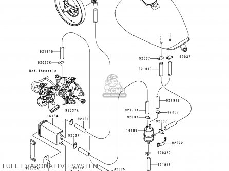 FUEL EVAPORATIVE SYSTEM - VN1500J1 VULCAN 1500 DRIFTER 1999 USA CALIFORNIA CANADA