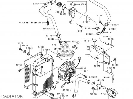 RADIATOR - VN1500J1 VULCAN 1500 DRIFTER 1999 USA CALIFORNIA CANADA