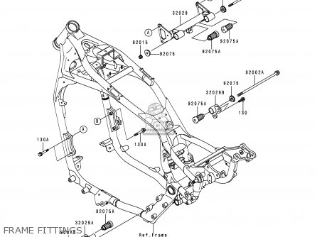 FRAME FITTINGS - VN1500J1 VULCAN 1500 DRIFTER 1999 USA CALIFORNIA CANADA