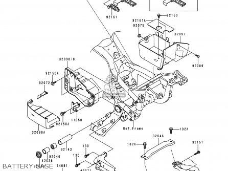 BATTERY CASE - VN1500J1 VULCAN 1500 DRIFTER 1999 USA CALIFORNIA CANADA