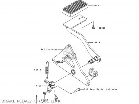 BRAKE PEDAL/TORQUE LINK - VN1500J1 VULCAN 1500 DRIFTER 1999 USA CALIFORNIA CANADA