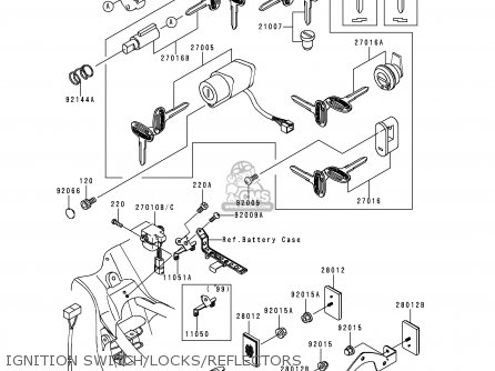 IGNITION SWITCH/LOCKS/REFLECTORS - VN1500J1 VULCAN 1500 DRIFTER 1999 USA CALIFORNIA CANADA