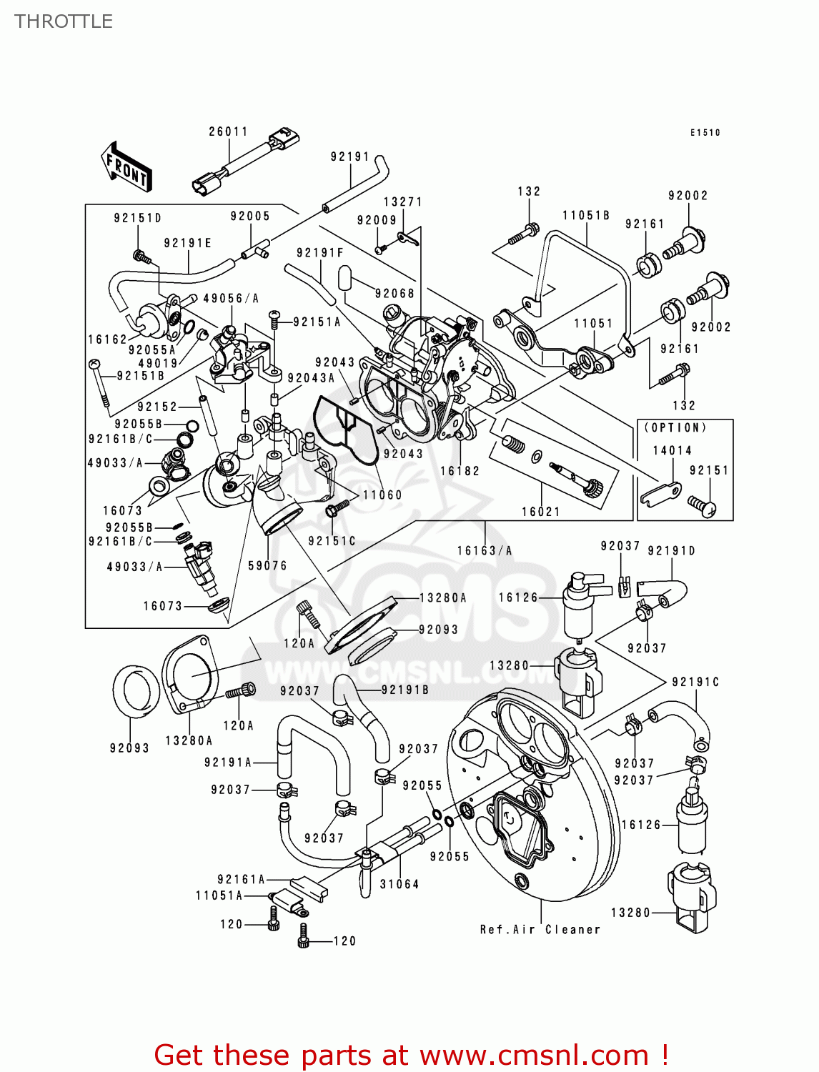 THROTTLE VN1500J2 VN1500 DRIFTER 2000 EUROPE UK NR