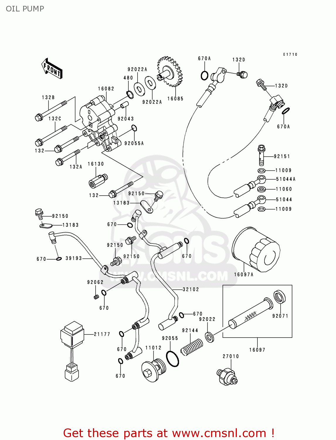 OIL PUMP VN1500J2 VN1500 DRIFTER 2000 EUROPE UK NR