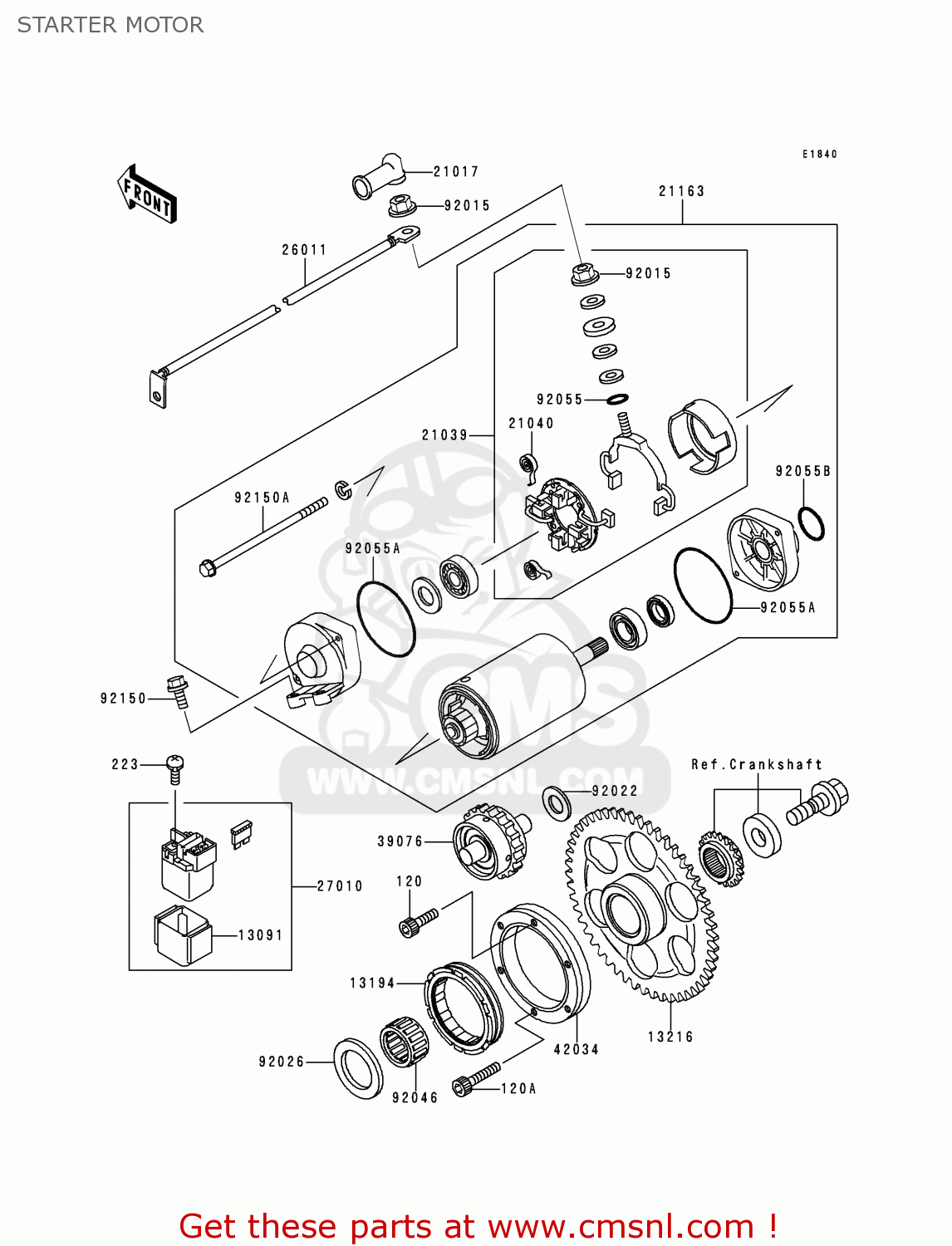 STARTER MOTOR VN1500J2 VN1500 DRIFTER 2000 EUROPE UK NR