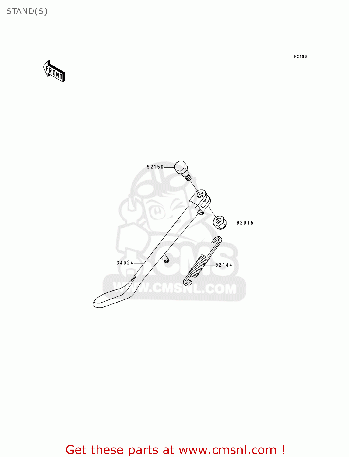 STAND(S) VN1500J2 VN1500 DRIFTER 2000 EUROPE UK NR