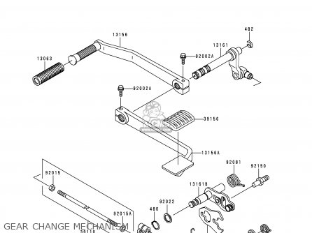 GEAR CHANGE MECHANISM - VN1500J2 VN1500 DRIFTER 2000 EUROPE UK NR