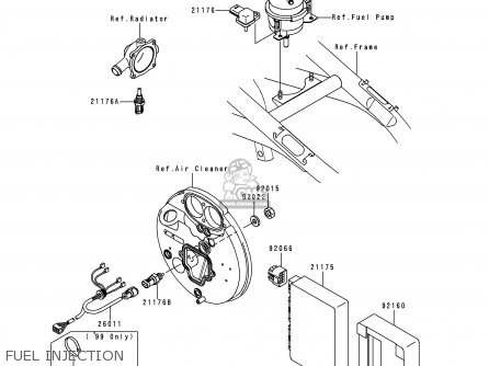 FUEL INJECTION - VN1500J2 VN1500 DRIFTER 2000 EUROPE UK NR