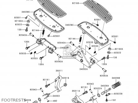 FOOTRESTS - VN1500J2 VN1500 DRIFTER 2000 EUROPE UK NR
