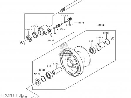 FRONT HUB - VN1500J2 VN1500 DRIFTER 2000 EUROPE UK NR