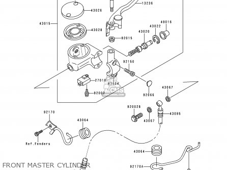 FRONT MASTER CYLINDER - VN1500J2 VN1500 DRIFTER 2000 EUROPE UK NR