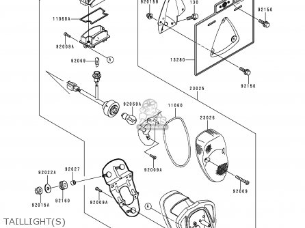 TAILLIGHT(S) - VN1500J2 VN1500 DRIFTER 2000 EUROPE UK NR