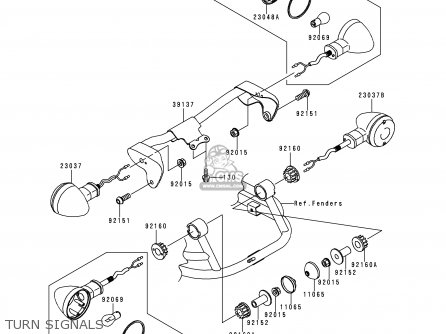 TURN SIGNALS - VN1500J2 VN1500 DRIFTER 2000 EUROPE UK NR